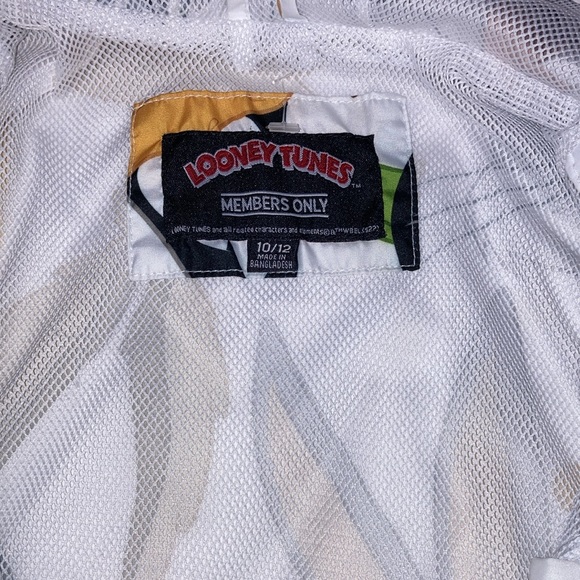 Looney tunes members only hooded zip windbreaker 10/12 unisex - Picture 6 of 7